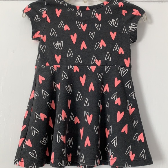 Cat & Jack 12m Gray Hearts Dress Short Sleeve EUC - Picture 7 of 9
